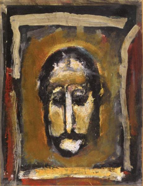 Holy Face (yellow Harmony) by Georges Rouault