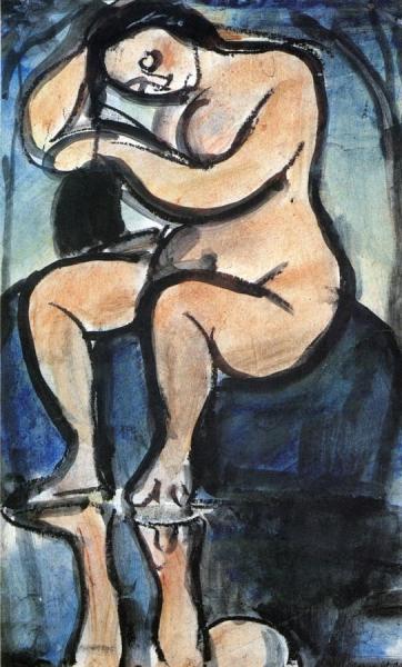 Nude At A Fountain by Georges Rouault