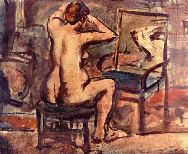 Nude At A Mirror Ii by Georges Rouault