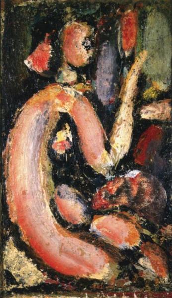Nude At Mirror by Georges Rouault