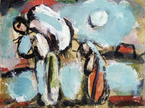 Peasant With Double Sack by Georges Rouault