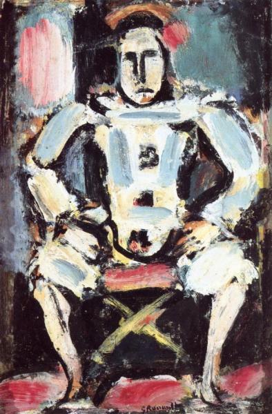 Pierrot Seated by Georges Rouault