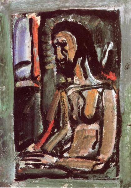 Seated Christ by Georges Rouault