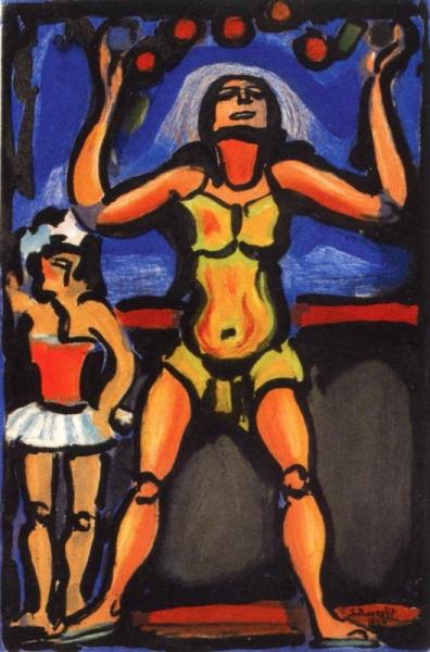 The Shooting Star Circus: Juggler by Georges Rouault
