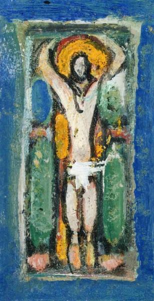 The Way Of The Cross I, Crist At The Column (study) by Georges Rouault