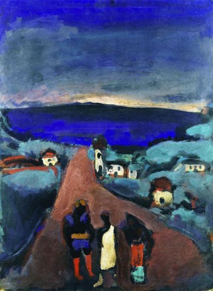 Three Figures In A Breton Landscape by Georges Rouault