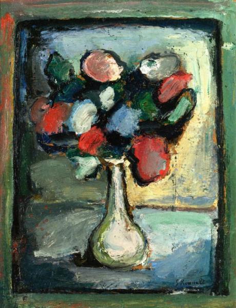 Vase Of Flowers by Georges Rouault Oil Painting Reproductions