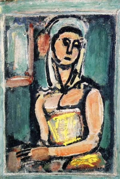Woman In A Blue Veil by Georges Rouault