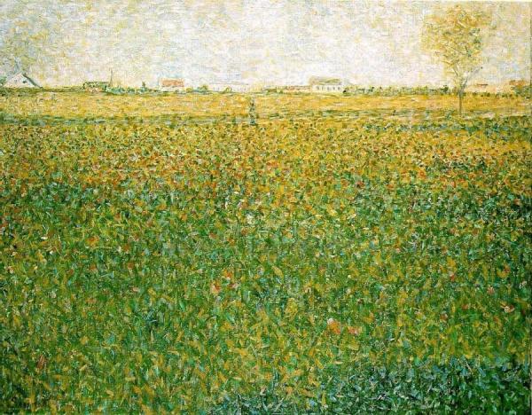 Alfalfa Fields, Saint-denis by Georges Seurat