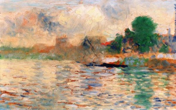 Bank Of The Seine by Georges Seurat