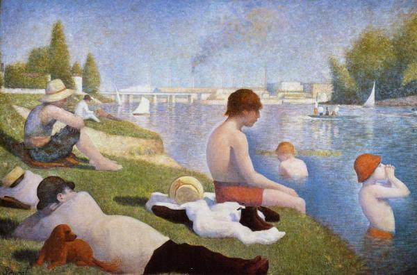 Bathing At Asnieres by Georges Seurat