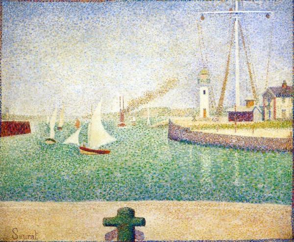 Entrance To The Port Of Honfleur by Georges Seurat