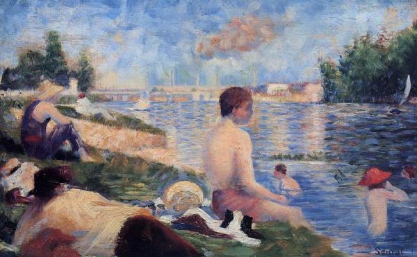 Final Study For 'bathing At Asnieres by Georges Seurat