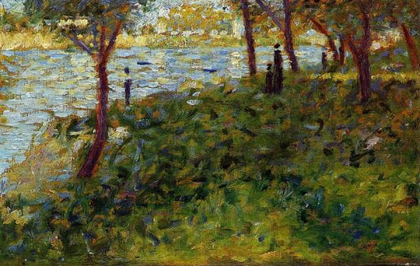 Landscape With Figures by Georges Seurat