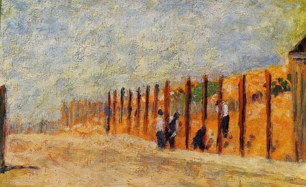 Peasants Driving Stakes by Georges Seurat
