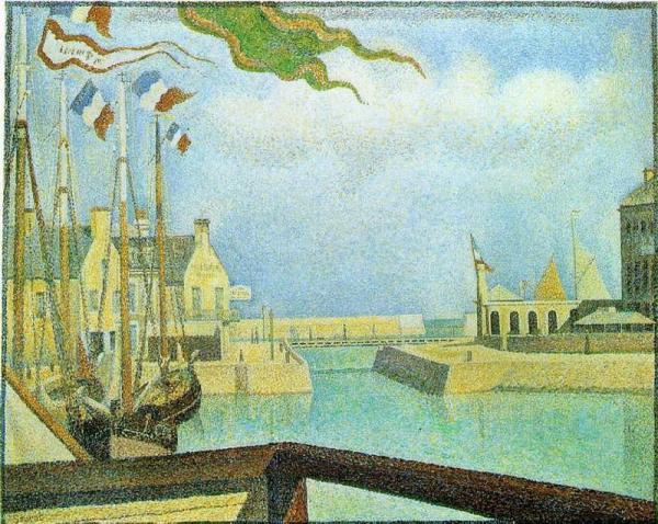 Port-en-bassin - Sunday by Georges Seurat