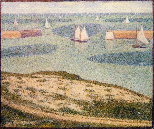 Port-en-bessin, Entrance To The Outer Harbor by Georges Seurat