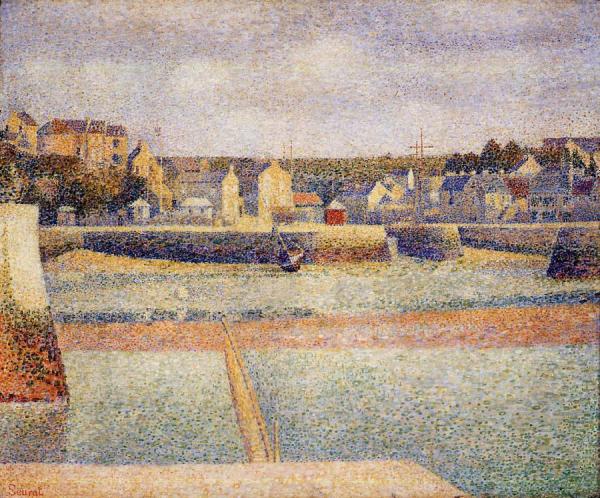 Port-en-bessin, The Outer Harbor, Low Tide by Georges Seurat