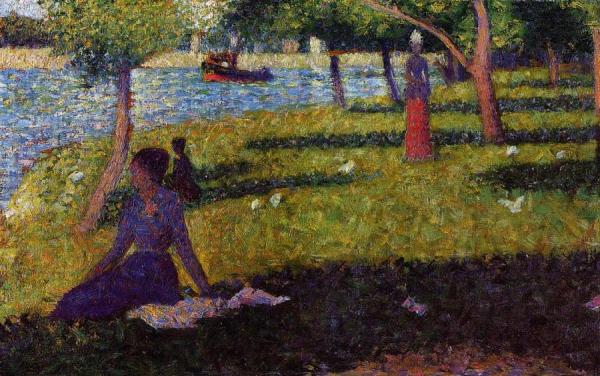 Seated And Standing Woman by Georges Seurat