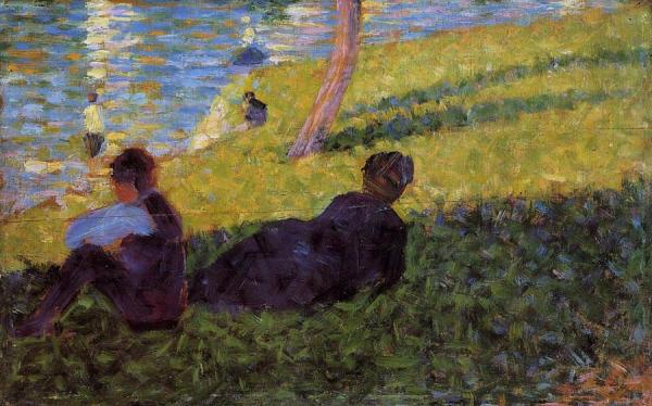 Seated Man, Reclining Woman by Georges Seurat