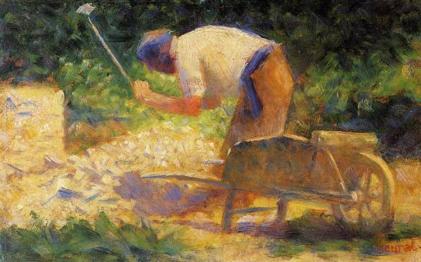 Stone Breaker And Wheelbarrow, Le Raincy by Georges Seurat