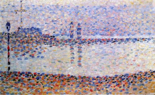 Study For 'the Channel At Gravelines' by Georges Seurat