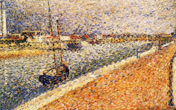 Study For 'the Channel At Grvelines, Petit-fort-phillipe by Georges Seurat
