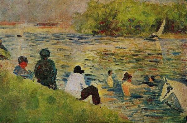 The Bank Of The Seine by Georges Seurat