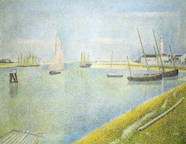 The Channel At Gravelines, In The Direction Of The Sea by Georges Seurat