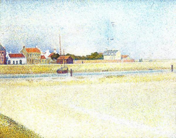 The Channel At Gravelins, Grand-fort-philippe by Georges Seurat