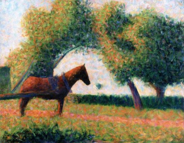 The Harnessed Horse by Georges Seurat