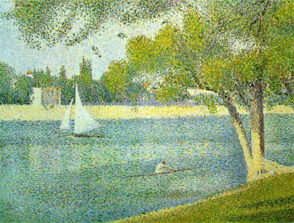 The River Seine At La Grande-jatte by Georges Seurat