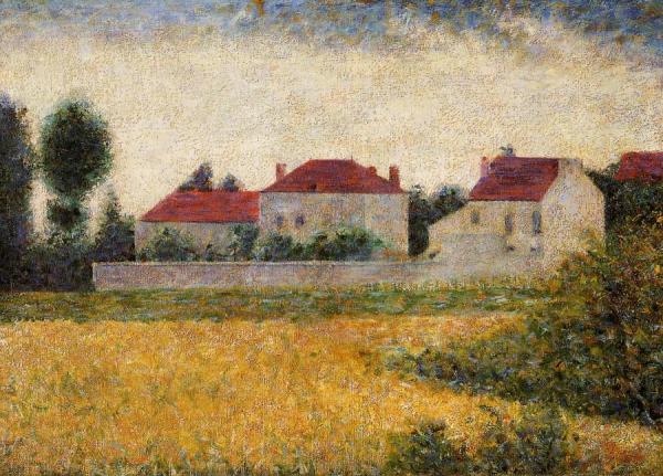 White Houses, Ville D'avray by Georges Seurat