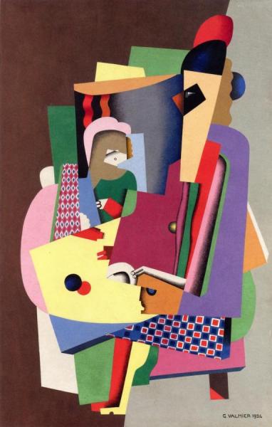 The Piano Lesson by Georges Valmier Oil Painting Reproductions