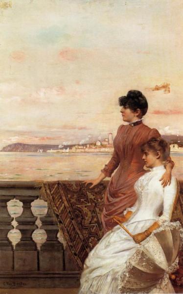 On The Balcony by Georges Van Den Bos