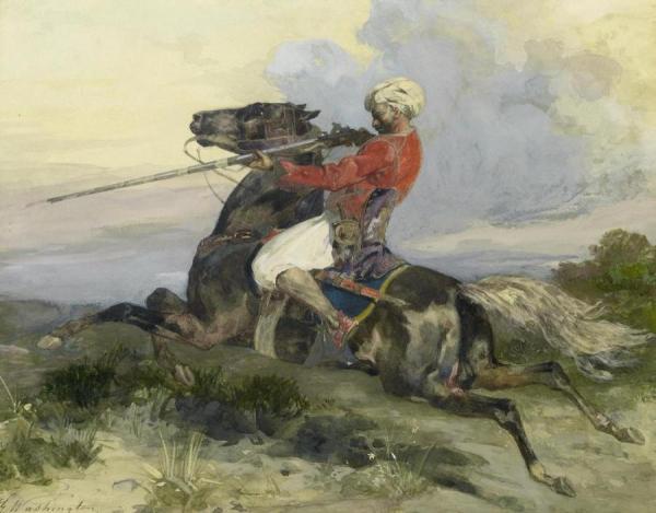Georges Washington Hunter On A Horse