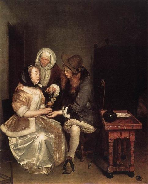 Gerard Ter Borch The Younger The Glass Of Lemonade