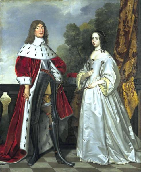 Double Portrait Of Friedrich Wilhelm I,grand Elector Of Brandenburg And His Wife Louise Henriette Of Oranje-nassau(1627-1667) by Gerard Van Honthorst