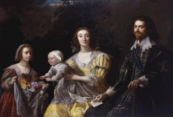 George Villiers, 1st Duke Of Buckingham (1592-1628) With His Family by Gerard Van Honthorst