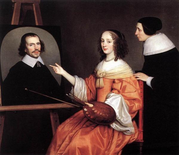Margareta Maria De Roodere And Her Parents(c.1652) by Gerard Van Honthorst