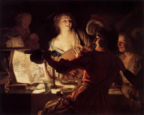 Merry Company,1623 by Gerard Van Honthorst