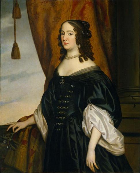 Pendant Portrait Of Amalia Van Solms-braunfels by Gerard Van Honthorst