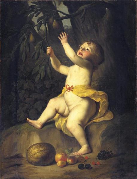 Portrait Of A Child, Possibly Isabella Charlotte Van Nassau(1632-1642) by Gerard Van Honthorst