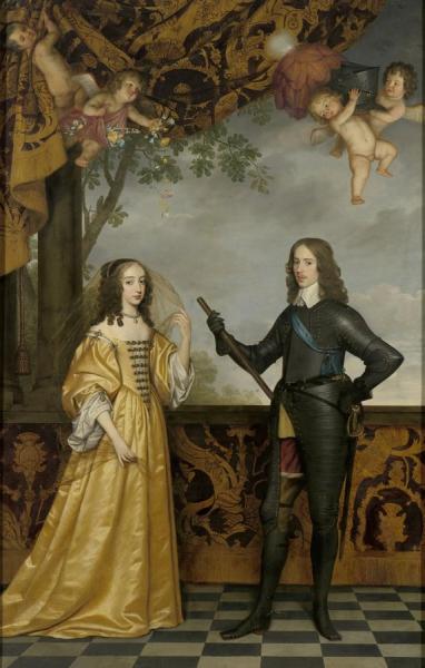 Portrait Of William Ii,prince Of Orange,and His Consort Maria Stuart by Gerard Van Honthorst Oil Painting Reproductions