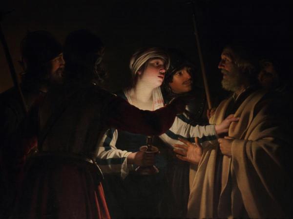 The Denial Of Saint Peter(c.1620) by Gerard Van Honthorst