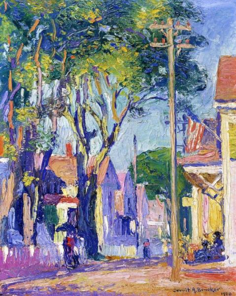 Commercial Street, Provincetown, Massachusetts by Gerrit A. Beneker