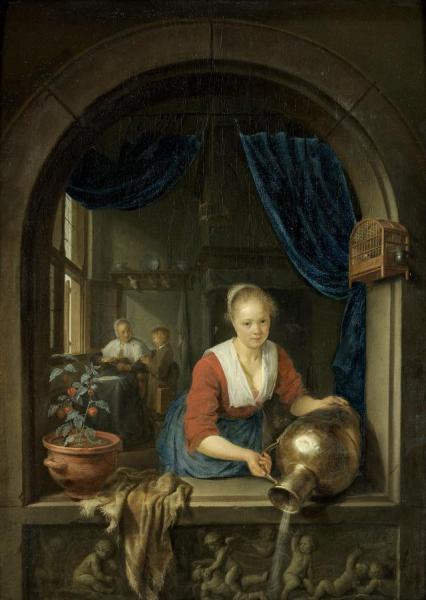 Maid At The Window by Gerrit Dou