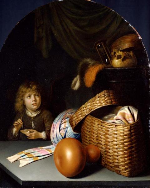 Still Life With A Boy Blowing Soap-bubbles by Gerrit Dou Oil Painting Reproductions