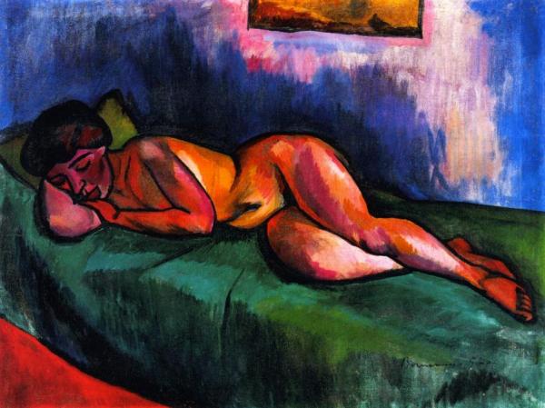 Female Nude Lying Down by Géza Bornemisza Oil Painting Reproductions