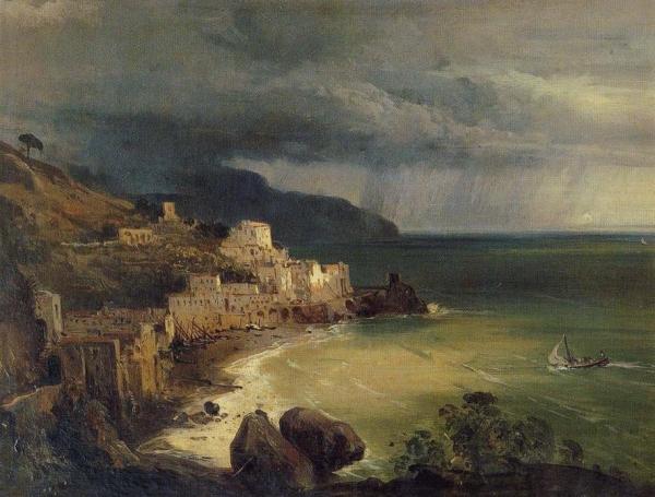 Temporale Nel Golfo Di Amalfi by Giacinto Gigante